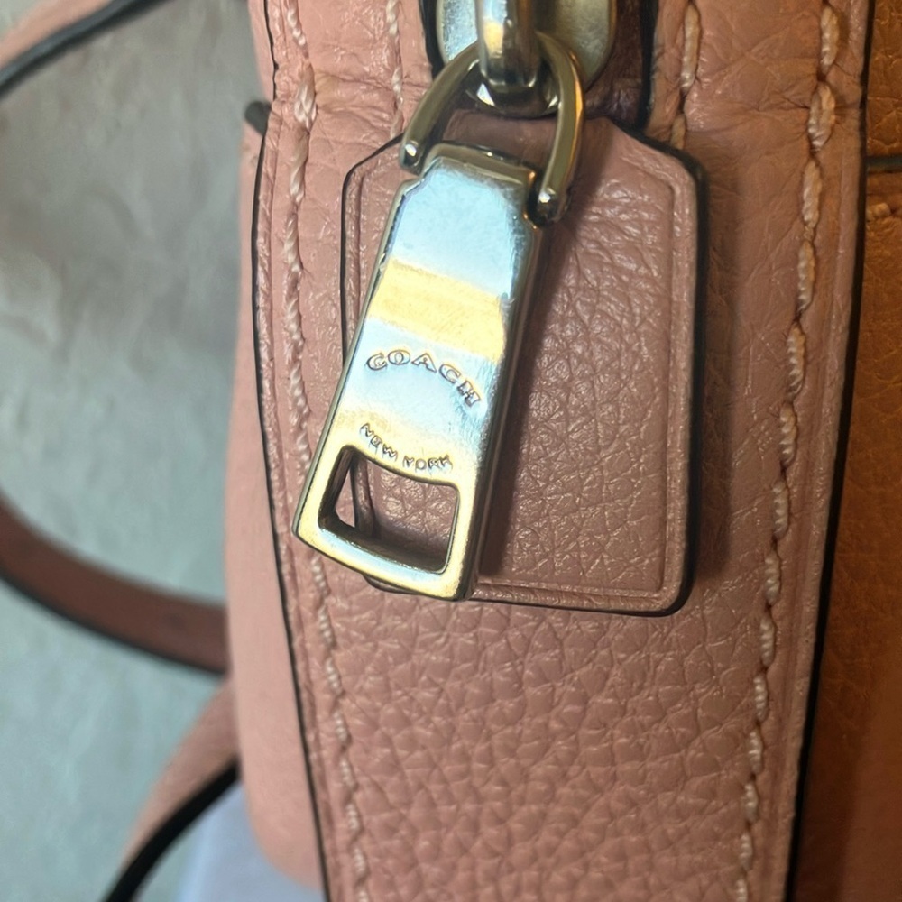 Coach: Pink Andi (F30530) Mini Leather Backpack- Silver Tone - Picture 5 of 16